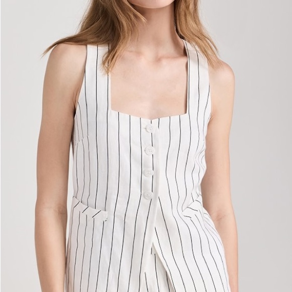 Faithfull the Brand Maya Vest Top in Linen